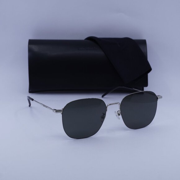 Saint Laurent SL388/K WIRE 001 Square Sunglasses - Silver/Grey - Picture 1 of 11